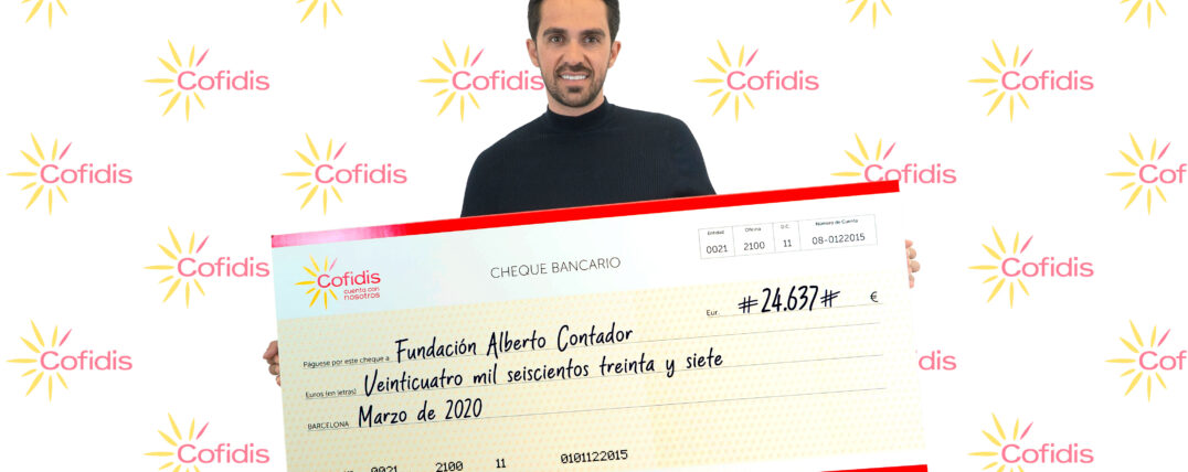 Cofidis dona 25.000 euros a la Fundación Alberto Contador