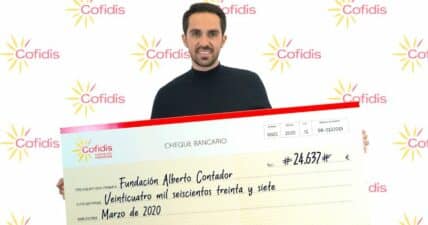 Cofidis dona 25.000 euros a la Fundación Alberto Contador