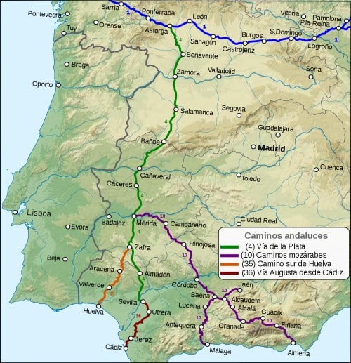 La Vía de la Plata permite contemplar los grandes olivares del sur de España