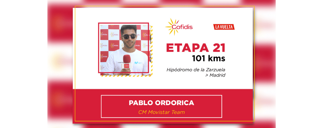 La Vuelta 2023 – 21ª Etapa: Pablo Ordorica del Movistar Team nos adelanta cómo será esta etapa